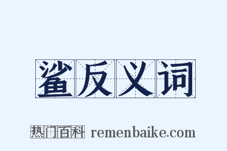 鲨反义词是什么意思的图片